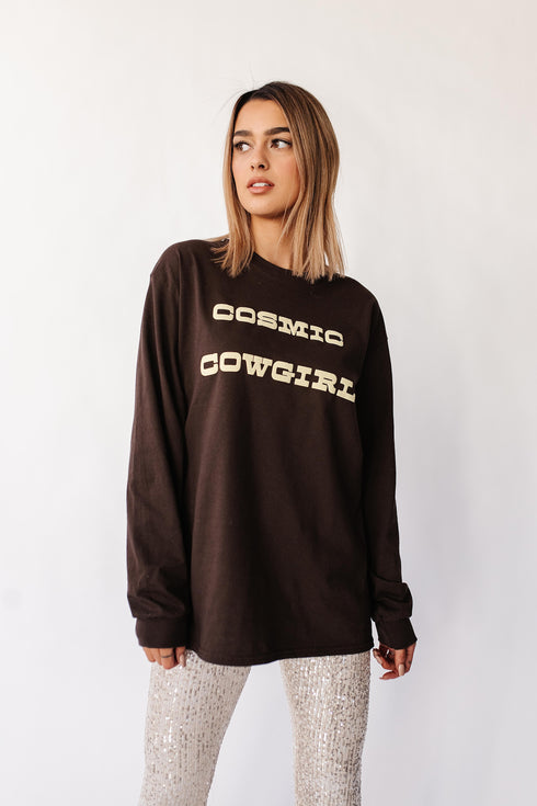 Cosmic Cowgirl Tee // Chocolate